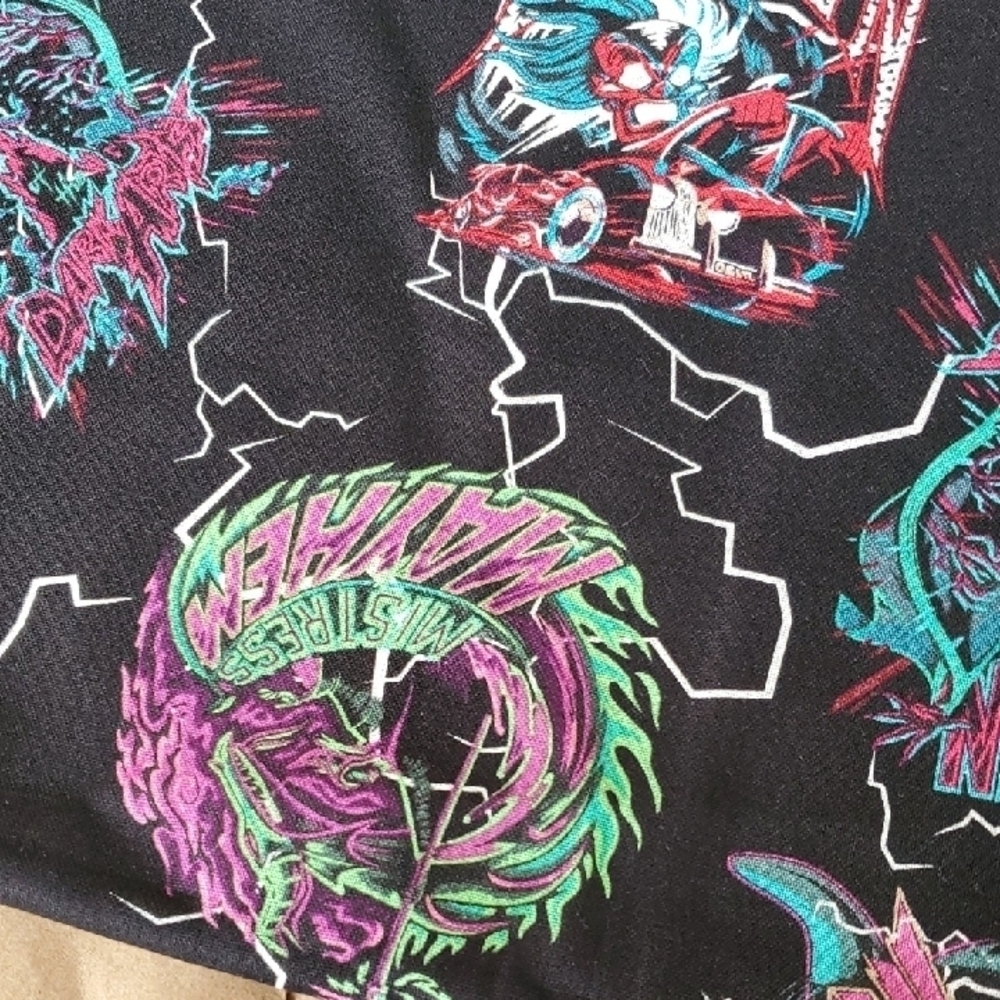 Disney Villians URSULA FABRIC 46 X 44 RARE with Neon Colors - Picture 3 of 7